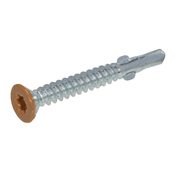 Proftec Schroeven - Proftec poortframeschroef vleugelteks bruin PK