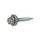 Schroeven - Profielplaatschroef zelfb. verzinkt alu. ring 14 mm SW-8 blank aluminium RAL 9006 4.8X35