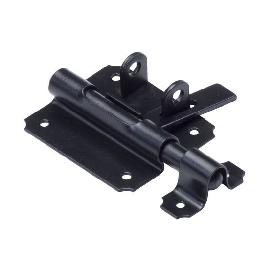 Wemekamp Zwart beslag - Hangslotgrendel zwart ø 12 - 80x70 MM