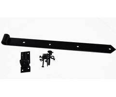 Deurbeslag sets - plaatduim/bevestiging zwart met punt Ø 16 mm 500 mm