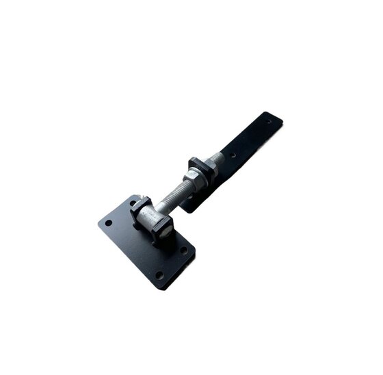 Wemekamp Hengen en duimen - Poortbeslag verstelbaar zwart/verzinkt M24 300x50x6 mm  plaat 150x80 mm hoogte en breedte verstelbaar