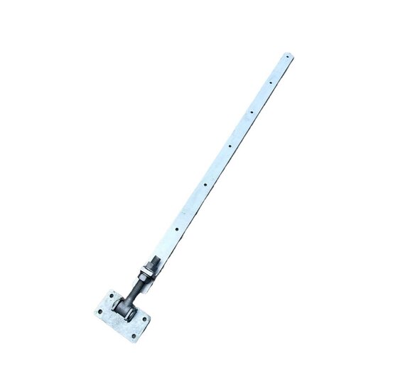 Wemekamp Hengen en duimen - Poortbeslag verstelbaar vuurverzinkt M24 1200x50x8 mm  plaat 150x80 mm hoogte en breedte verstelbaar