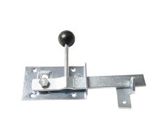 Wemekamp Klinkstellen, grendels en schuiven - Tuinheksluiting+kunststof knop smal verzinkt 60x100