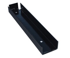 Wemekamp Schuttingbeslag en paalhouders - U-profiel voor betonpalen verzinkt zwart gecoat 260x46x26x2,0 MM