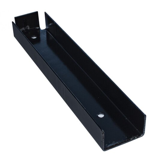 Wemekamp Schuttingbeslag en paalhouders - U-profiel voor betonpalen verzinkt zwart gecoat 260x46x26x2,0 MM