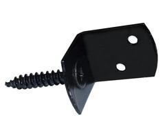 Wemekamp Schuttingbeslag en paalhouders - L-vlechtschermsteun verzinkt zwart gecoat 40x35x30 MM