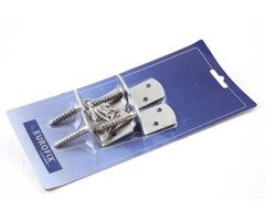 Wemekamp Schuttingbeslag en paalhouders - L-vlechtschermsteun 4 stuks + schroeven RVS TX-30 blister