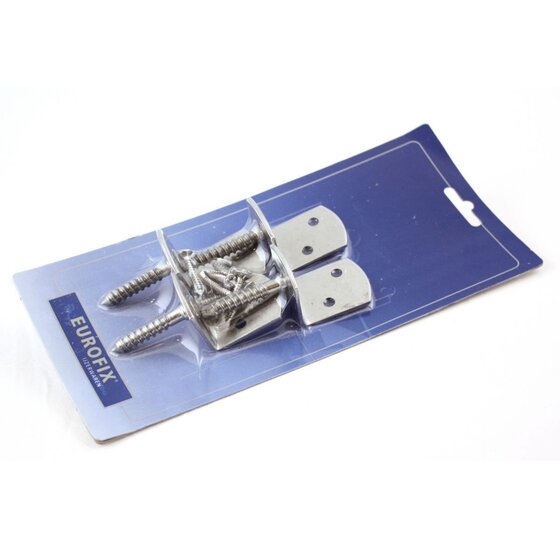 Wemekamp Schuttingbeslag en paalhouders - L-vlechtschermsteun 4 stuks + schroeven RVS TX-30 blister