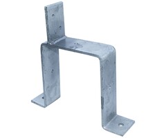 Wemekamp Schuttingbeslag en paalhouders - Regenpijpbeugel met lip zwaar model verzinkt 124x100x124 MM