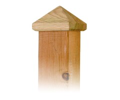 Wemekamp Paalkappen - Paal-ornament piramide hout 80x80 MM