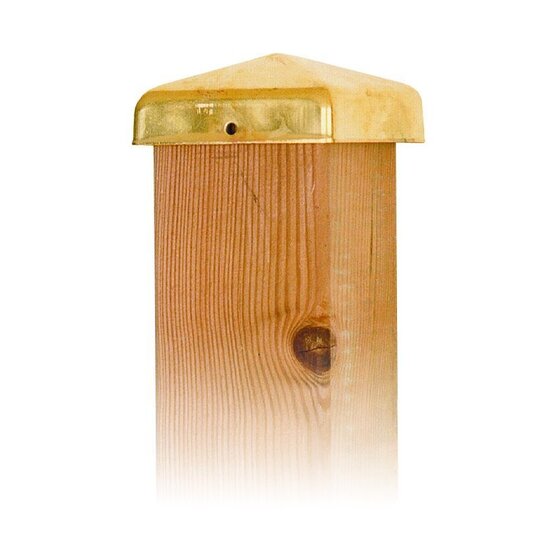Wemekamp Paalkappen - Paal-ornament piramide messing 71x71 MM