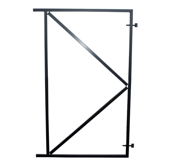 Wemekamp Poortframes - Poortframe 2 verstelbare ophangpunten zwart gecoat H155xB110 CM