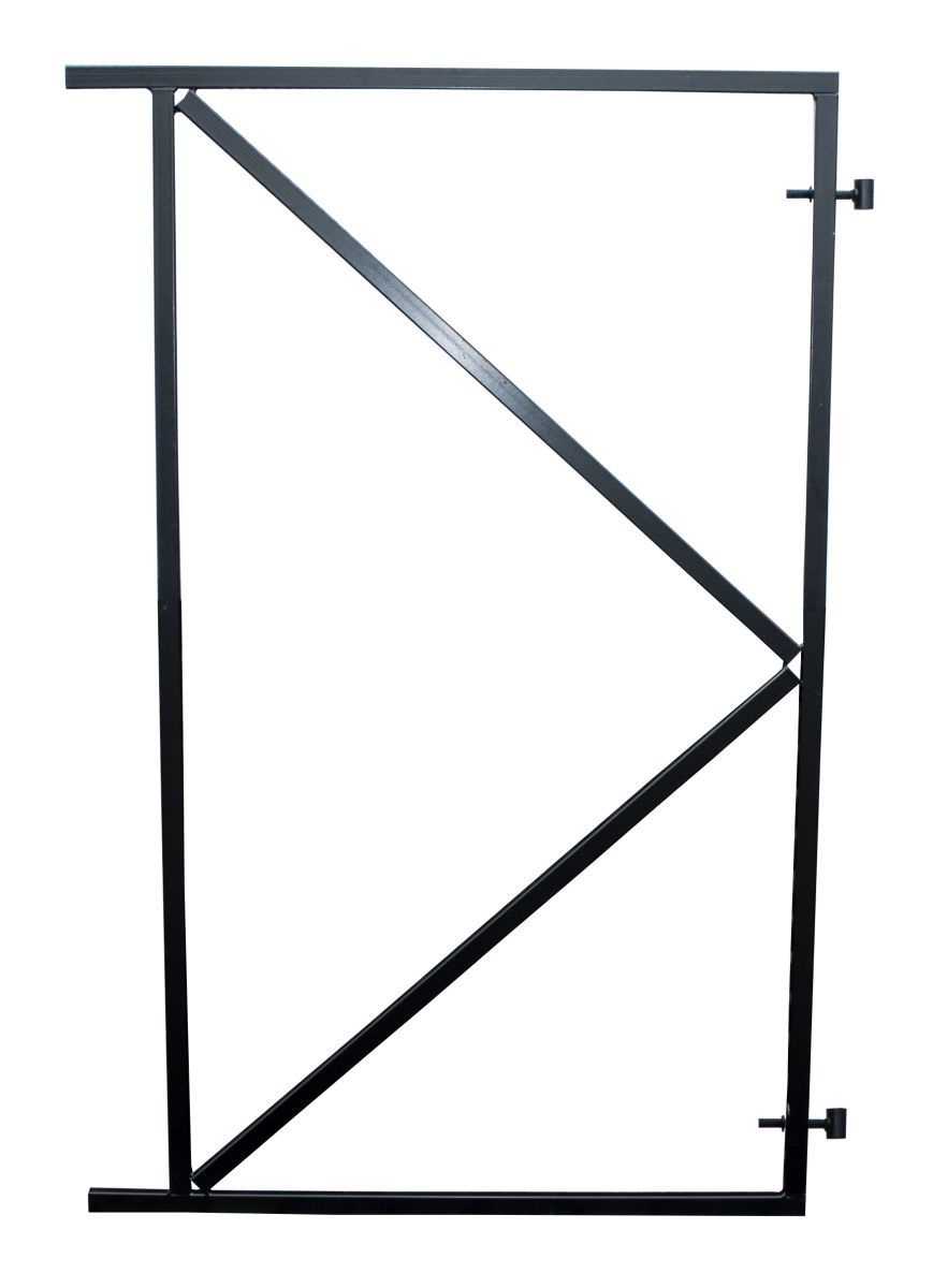 Poortframe Verstelbaar Zwart Gecoat 155x110 cm