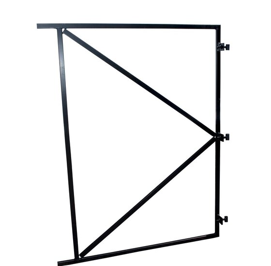 Wemekamp Poortframes - Poortframe 3 verstelbare ophangpunten zwart gecoat H155xB140 CM