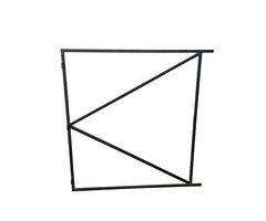 Wemekamp Poortframe 3 Verstelbare Ophangpunten Zwart 155x150 cm