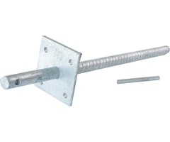 Pergolasteun geribbelde stift verzinkt ø24x400 mm