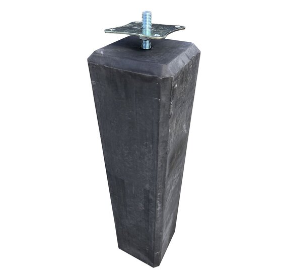 Wemekamp Betonpoer M16 Vellingkant 15x15x60 cm Antraciet Verstelbaar