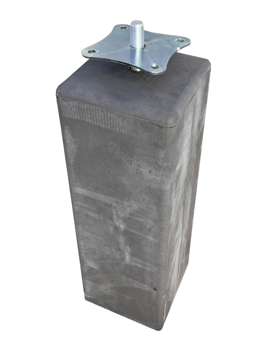 Wemekamp Betonpoer M16 Antraciet 15x15x60 cm met Verstelbare Plaat