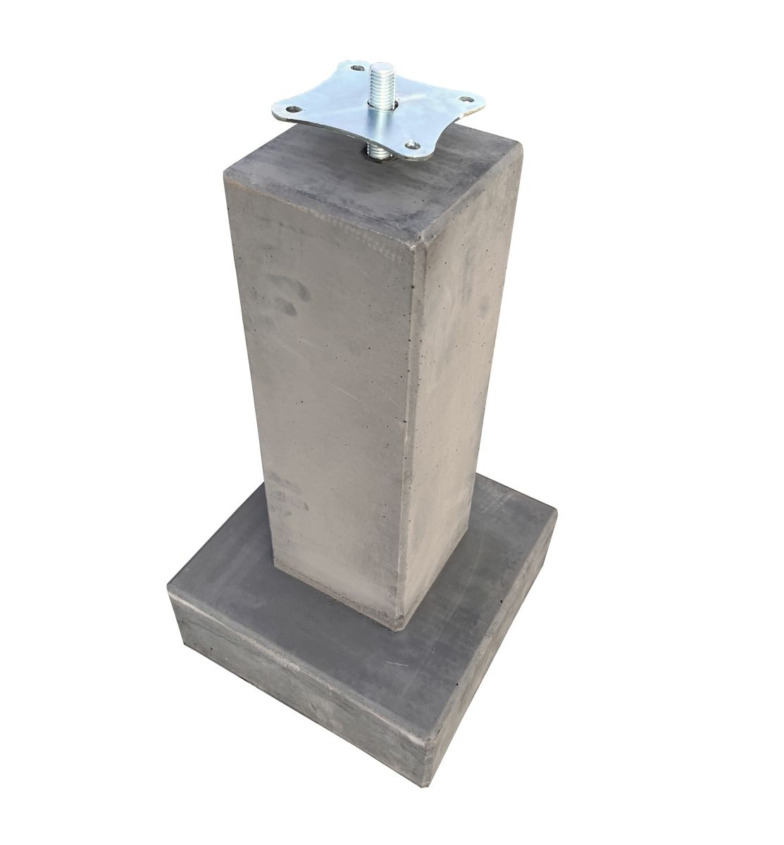Wemekamp Betonblokpoer M16 28x28x50 cm antraciet met verstelbare plaat