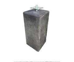 Wemekamp Betonpoer M20 15x15x60 cm Antraciet met Verstelbare Plaat