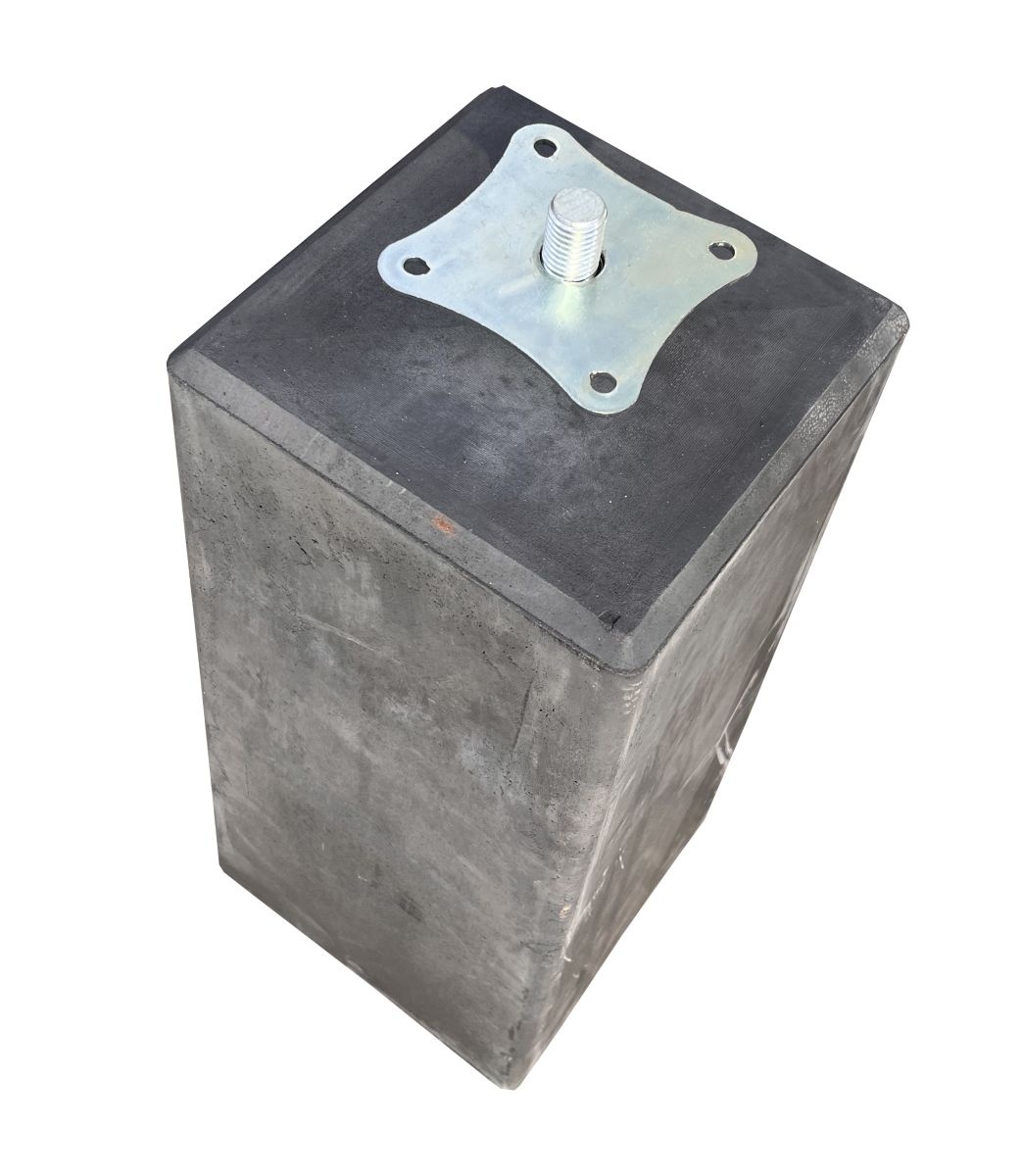 Wemekamp Betonpoer M20 15x15x60 cm Antraciet met Verstelbare Plaat