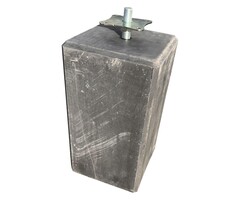 Wemekamp Betonpoer M20 XL 22x22x40 cm antraciet met verstelbare plaat