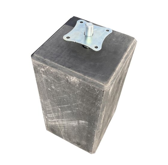 Wemekamp Betonpoer M20 XL 22x22x40 cm antraciet met verstelbare plaat