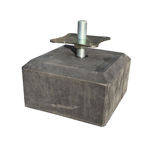 Wemekamp Betonpoer M20 18x18x10 cm Antraciet Verstelbare Plaat