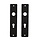 DX Kortschild 180/41 RH PC 72 Zwart Deurbeslag