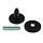 DX Afdekrozet WC Rond Type 3 RH Zwart - Per Paar