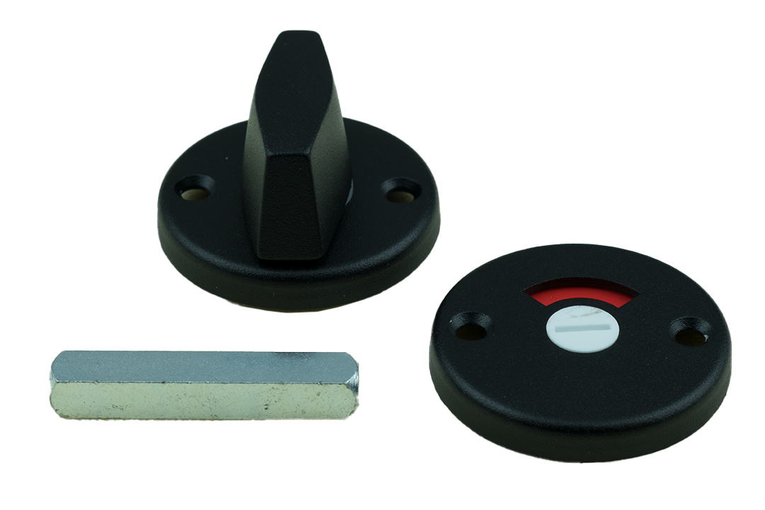 Wemekamp DX Afdekrozet WC Rond Type 3 RH Zwart - Per Paar