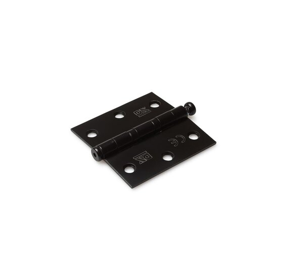 Wemekamp DX Kogellagerscharnier 76x76 mm Zwart Geborsteld RVS