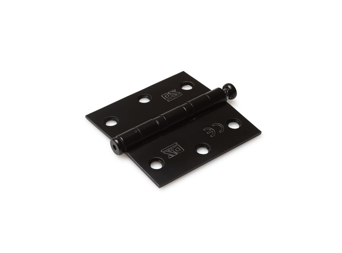 DX Kogellagerscharnier 76x76 mm Zwart Geborsteld RVS