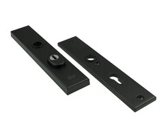 Wemekamp Deurbeslag - DX veiligheidslangschild recht 251/15, PC55 kerntrekbeveiliging, SKG***® zwart