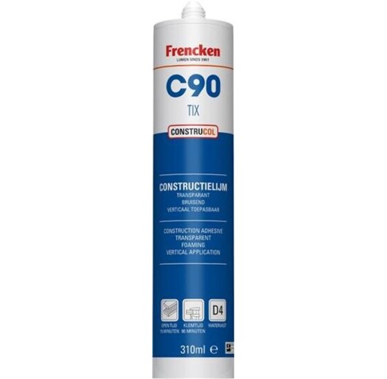Frencken Lijmen en kitten - Frencken constructielijm tix transparant 310 ML