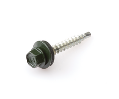 Profielplaatschroef 4.8x35 met aluminium ring - groen