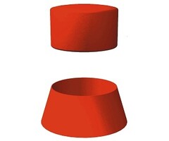 Afdekkappen - Beschermkap kunststof rood Ø 14 mm (10ST)