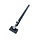 Hengen en duimen - Poortbeslag verstelbaar zwart/verzinkt M24 800x50x8 mm  plaat 150x80 mm hoogte en breedte verstelbaar