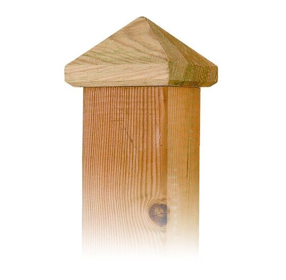 Wemekamp Paalkappen - Paal-ornament piramide hout 80x80 MM