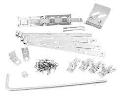 Deurbeslag sets - Poortbeslag-set dubbel met overslaggrendel 500 mm