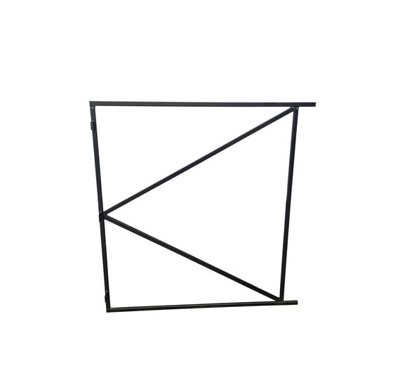 Wemekamp Poortframes - Poortframe 3 verstelbare ophangpunten zwart gecoat H155xB150 CM
