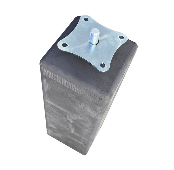 Wemekamp Betonpoeren - Betonpoer M16 kleine velling 15x15x60 cm antraciet, met verstelbare plaat,
