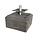 Betonpoeren - Betonpoer M20 18x18x10 cm antraciet, met verstelbare plaat,
