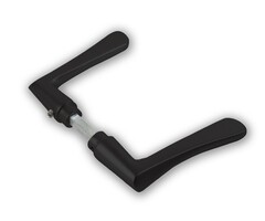 Deurbeslag - DX deurkrukset, 336, deurdikte 38-42 mm, zwart