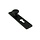 Deurbeslag - DX knopschild, schild type 180/41 RH, icm knop 160/40, PC 55, zwart
