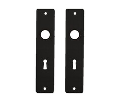 Deurbeslag - DX kortschild, 180/41 RH, bonte baard, SL 56, zwart