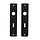 Deurbeslag - DX kortschild, 180/41 RH, bonte baard, SL 56, zwart