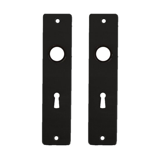 Wemekamp Deurbeslag - DX kortschild, 180/41 RH, bonte baard, SL 72, zwart