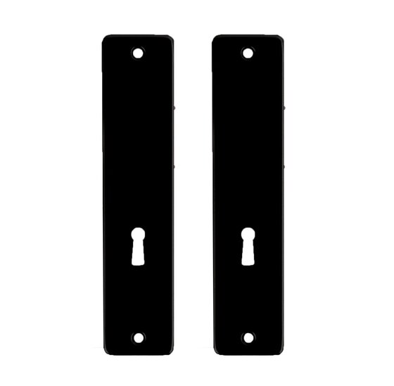 Wemekamp Deurbeslag - DX kortschild, 180/41 RH, zonder krukgat, bonte baard, SL 56, zwart