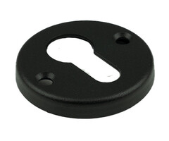 Deurbeslag - DX afdekrozet PC, type 4 rond, 1 stuk, zwart